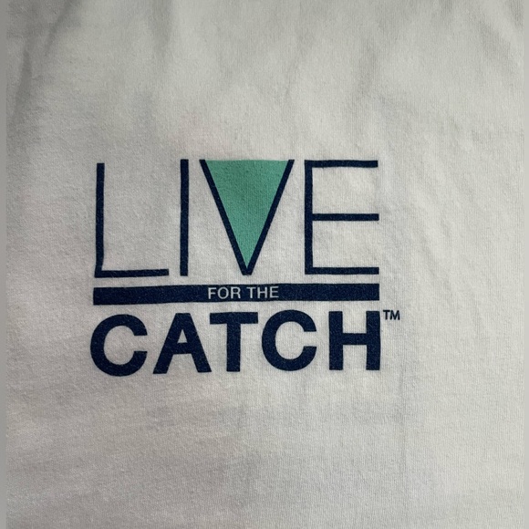 Live for the Catch 100% Cotton Made in the USA 🇺🇸 T-shirt Large - Picture 2 of 8